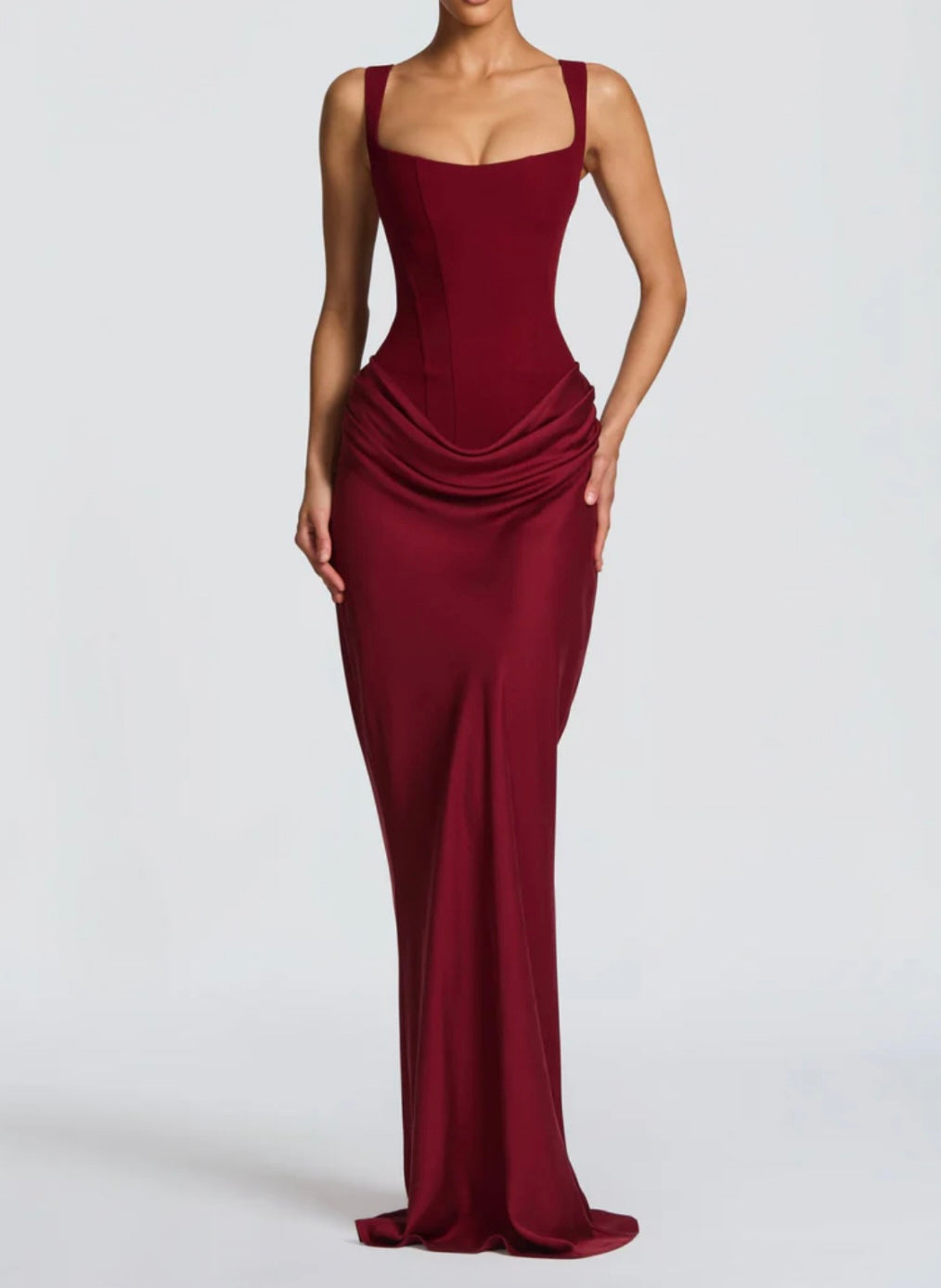 Goddess Style Maxi Dress - Structured Corset Formal Dress for Gala and Special Occasions